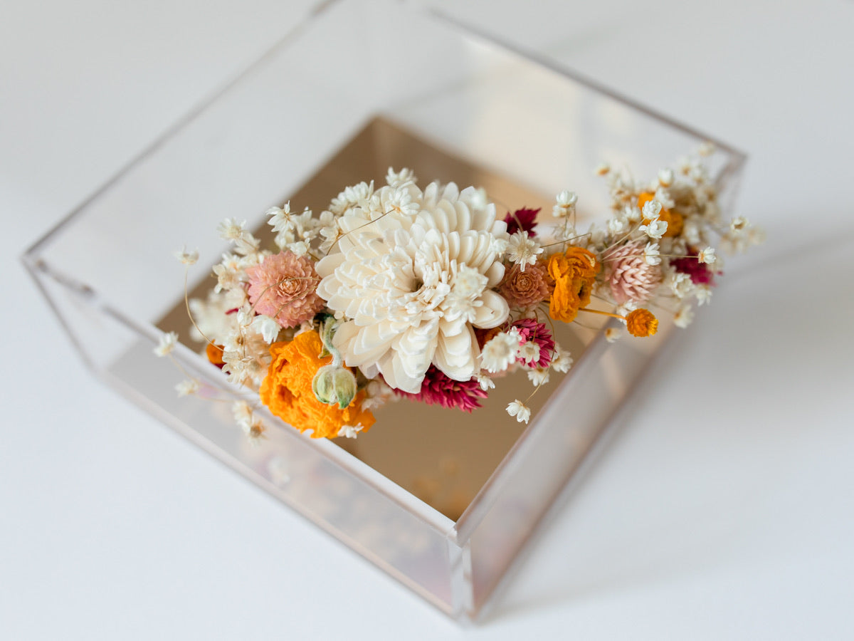 Acrylic Display Case for Dried Flower Crown